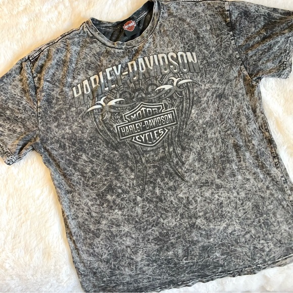 T-shirt Harley-Davidson Vintage - Marque Cleveland Sales Co. - Taille XL - Motif Skull Noir